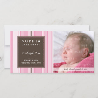 FOTO BABY ANNOUNCEMENT: smartare 2L-strimlad Meddelande