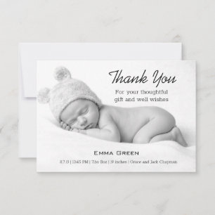 Foto Baby Birth Notice - tack för ditt kort
