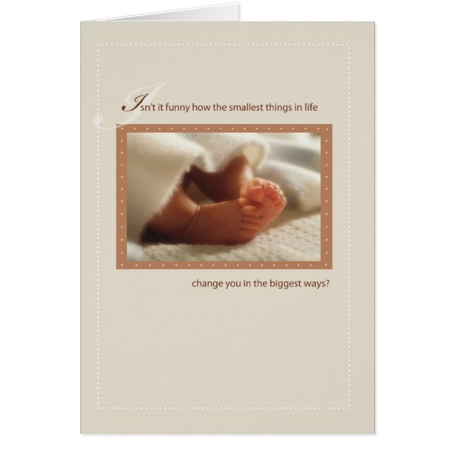 Foto Baby Feet Hälsningskort (Framsidan)