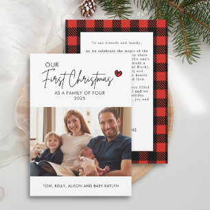 Foto Baby Första julfödelsemeddelandet Julkort