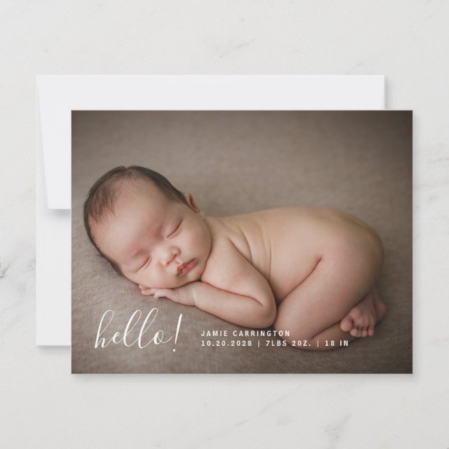Foto baby Foto Modern Birth 3 Meddelande (Framsida)