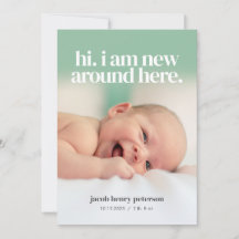 Foto Baby-meddelande eller födelsemeddelande