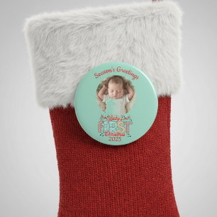 Foto BABYS Första Jul Personlig Magnet