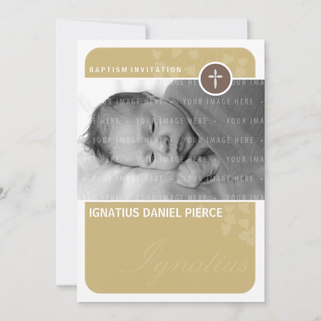 FOTO BAPTISM INVIKTION: hjärtpunkt 6P Inbjudningar (Framsida)