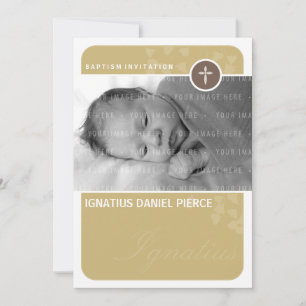 FOTO BAPTISM INVIKTION: hjärtpunkt 6P Inbjudningar