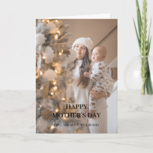 Foto Bästa Mamma Modern Minimalist Mors Dag Kort