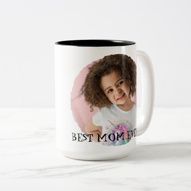 Foto Bästa mamma någonsin Två-Tonad Mugg (Framsida höger)