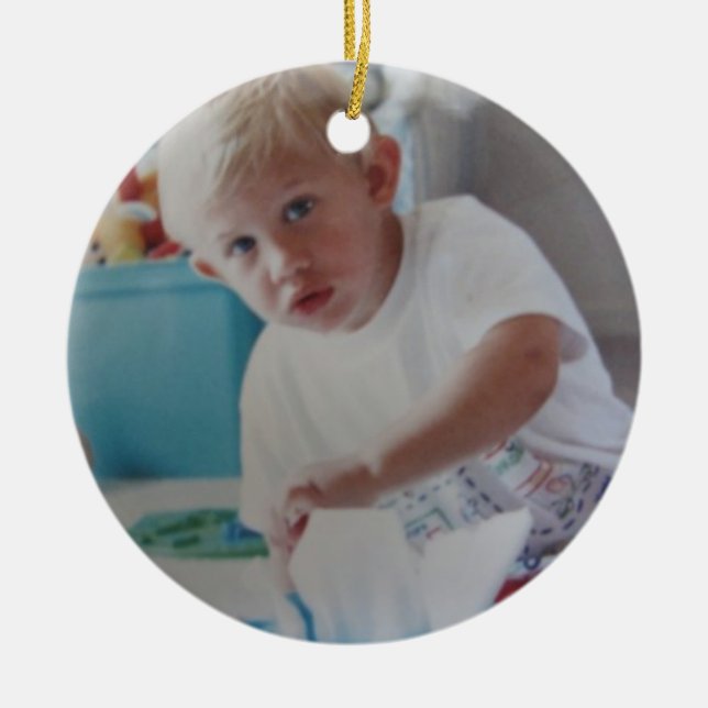 Foto Bebisar Första julen  Julgransprydnad Keramik (Framsidan)