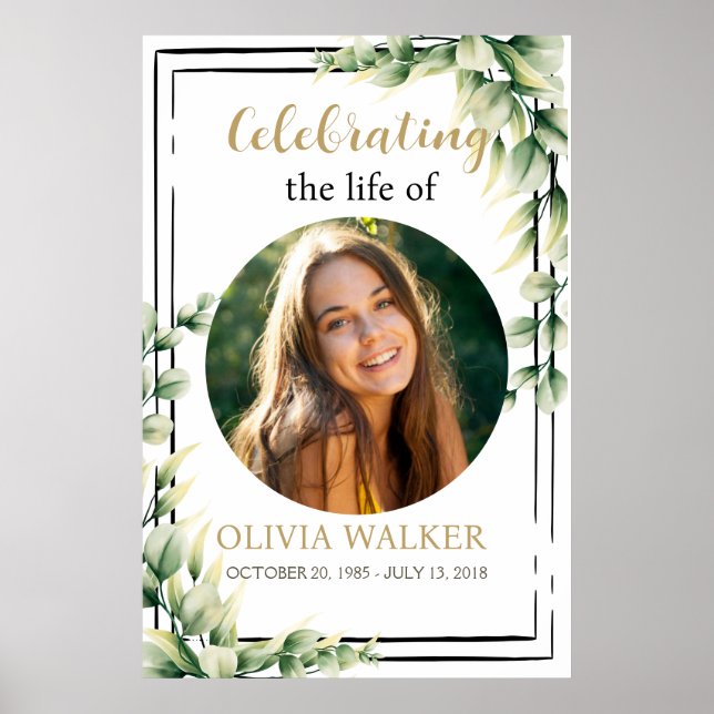 Foto Begravning Minnestecken Skylt (Framsidan)