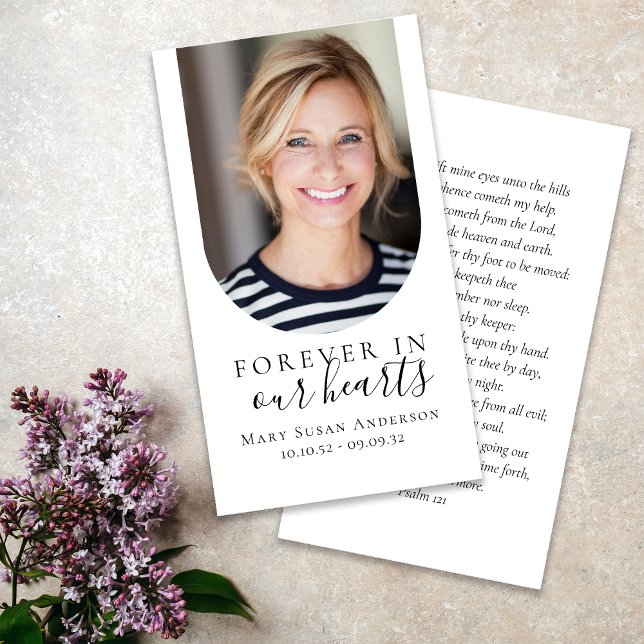 Foto-begravningskort för bön i våra hjärtan visitkort (Skapare uppladdad)
