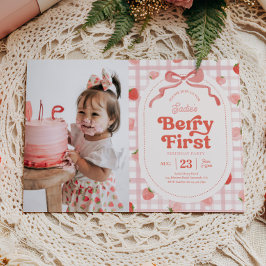 Foto Berry First Birthday-inbjudan Inbjudningar