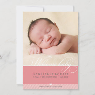 FOTO BIRTH ANNOUNCEMENT: Underbart typ 1: Meddelande