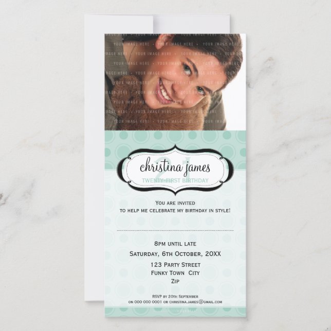 FOTO BIRTHDAY INVITATIONS: Dedelicious 3 (Framsida)