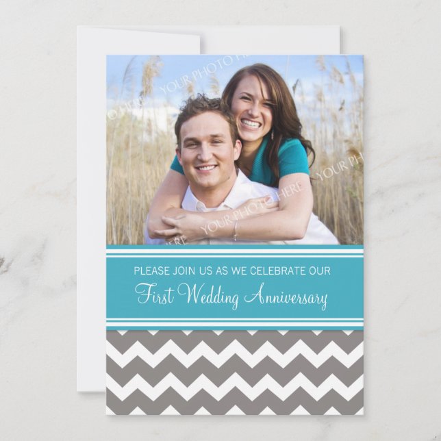 Foto Blågrå 1-årsjubileums inbjudan (Framsida)