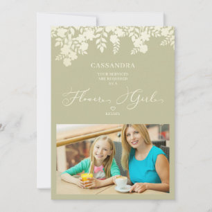 Foto Blomma Flickan Förlovning Blommig Ram