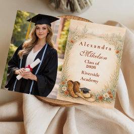 Foto Boho Cowgirl Examenstårtajm Meddelande