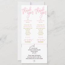 Foto Booth Ram Inserts | Pensel (Rosa och Guld)