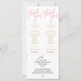 Foto Booth Ram Inserts | Pensel (Rosa och Guld)