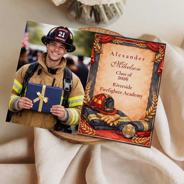 Foto Brandman Akademi Utexamen Meddelande (Skapare uppladdad)