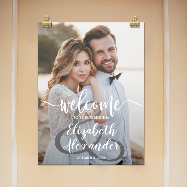 Foto Bröllop Ampersand Välkommen Poster (Skapare uppladdad)