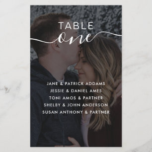 Foto Bröllop Bordsnummer 1-10 Sittdiagram