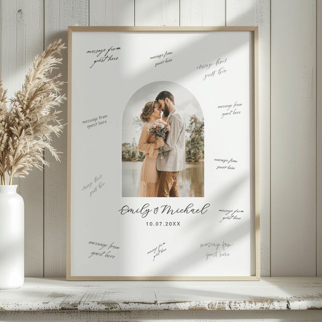 Foto Bröllop Gäst Signatur Meddelande Taffel Poster (Skapare uppladdad)