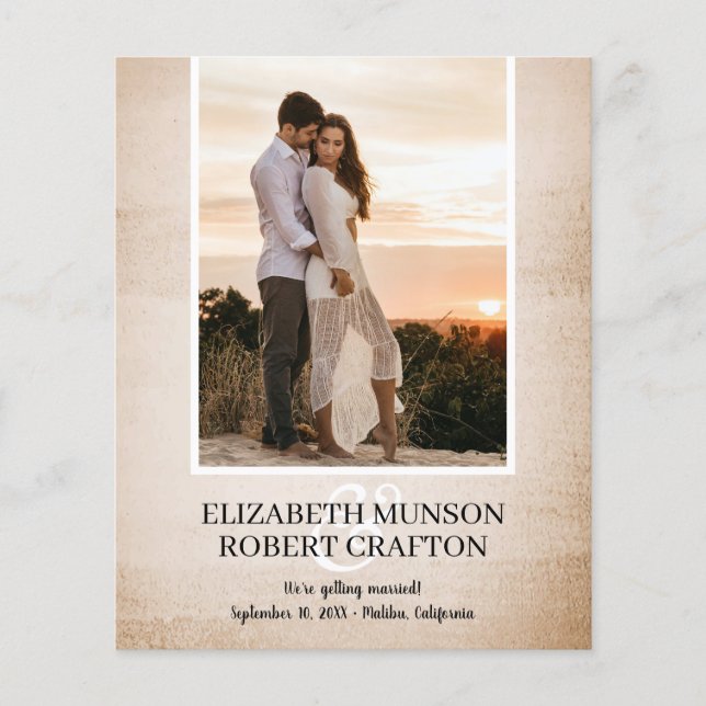 Foto Bröllop Spara Datum (Framsida)