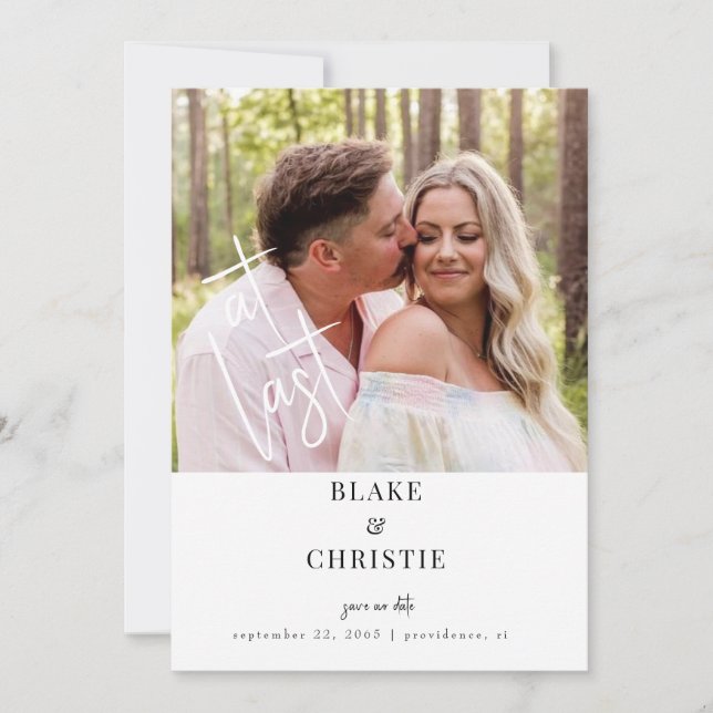 Foto Bröllop spara datum Datumet (Framsida)