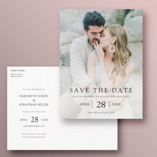 Foto Bröllop spara datum vykort