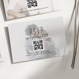 Foto Bröllops-Svarskort med QR-kod OSA Kort
