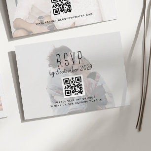 Foto Bröllops-Svarskort med QR-kod OSA Kort
