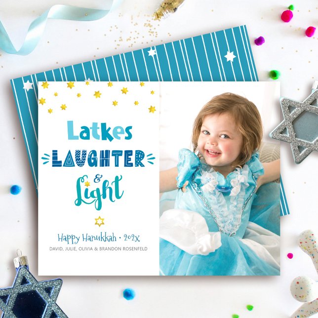 Foto Budget Hanukkah Latkes Latter Ljus Kort (Skapare uppladdad)