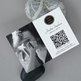 Foto Business Logotyp QR-kod Makeup Artist Reklamblad