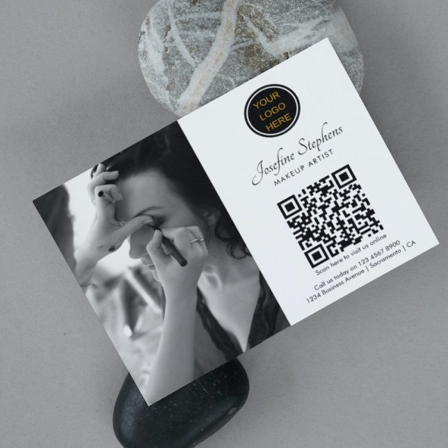 Foto Business Logotyp QR-kod Makeup Artist Reklamblad (Skapare uppladdad)