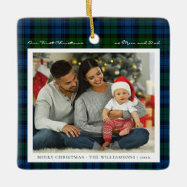 Foto Campbell Tartan - första julpalls-familjen Julgransprydnad Keramik
