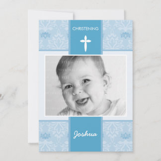 FOTO CHRISTENING INBJUDAN: söt 1P Inbjudningar
