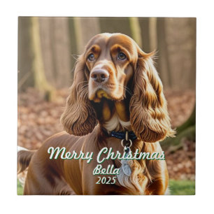 Foto Cocker Spaniel KEEPSEMINNE Personlig Kakelplatta