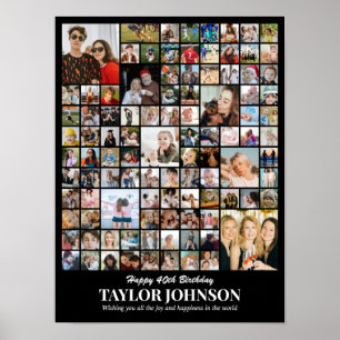 Foto Collage 100 Bilder 12x16 18x24 24x32 30x40 Poster