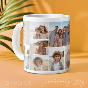 Foto Collage - 13 Bilder Modern Minimal Grid Jumbo Mugg