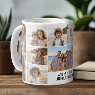 Foto Collage - 13 Bilder plus textblock Minimal Kaffemugg