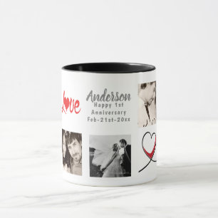FOTO COLLAGE 1:e femtonde 10:e årsjubileet Modern Mugg