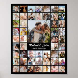 Foto Collage 52 Bilder 8x10 16x20 24x30 Svart Poster