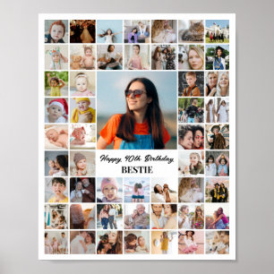 Foto Collage 52 Bilder 8x10 16x20 24x30 Vit Poster