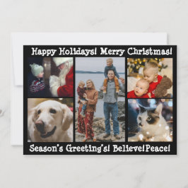 Foto Collage 5 God Jul God Jul Julkort