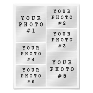 Foto Collage 6 Foto Rutnätslayout Fotopapper