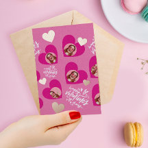Foto Collage Alla hjärtans dag varma rosa hjärtan