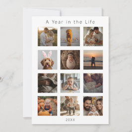 Foto Collage Årsöversyn - Jul Nyår Julkort
