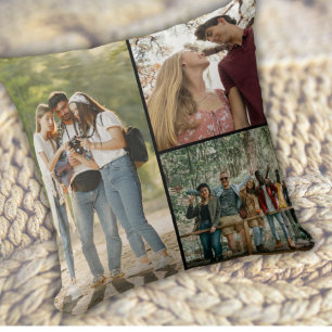 Foto Collage Familj Vänner Minne Modern Present Kudde