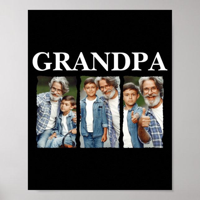 Foto Collage Farfar D Gåva Poster (Framsidan)