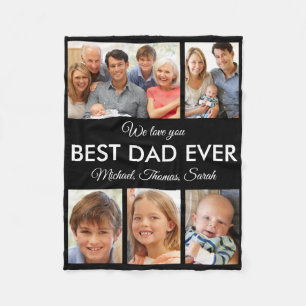 Foto Collage Fars Dag Bästa Pappa Någonsin Fleecefilt